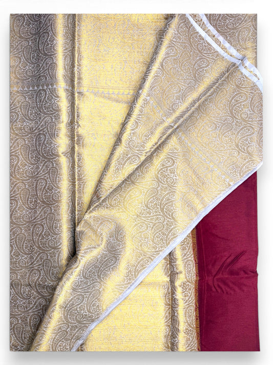 Banarasi Katan Silk- Maroon