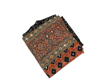 Ajrakh Satin Crepe