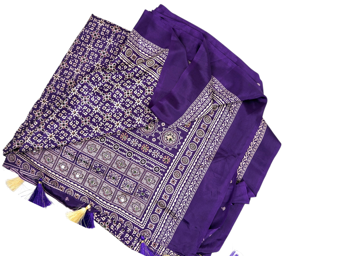 Ajrakh Satin Crepe