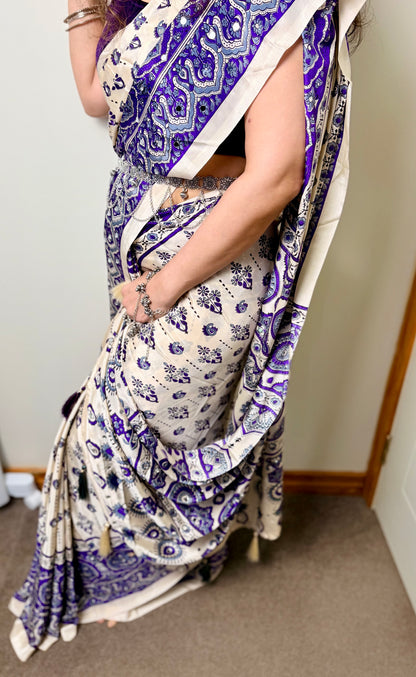 Ajrakh Satin Crepe