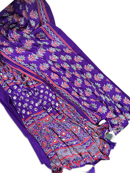 Ajrakh Satin Crepe