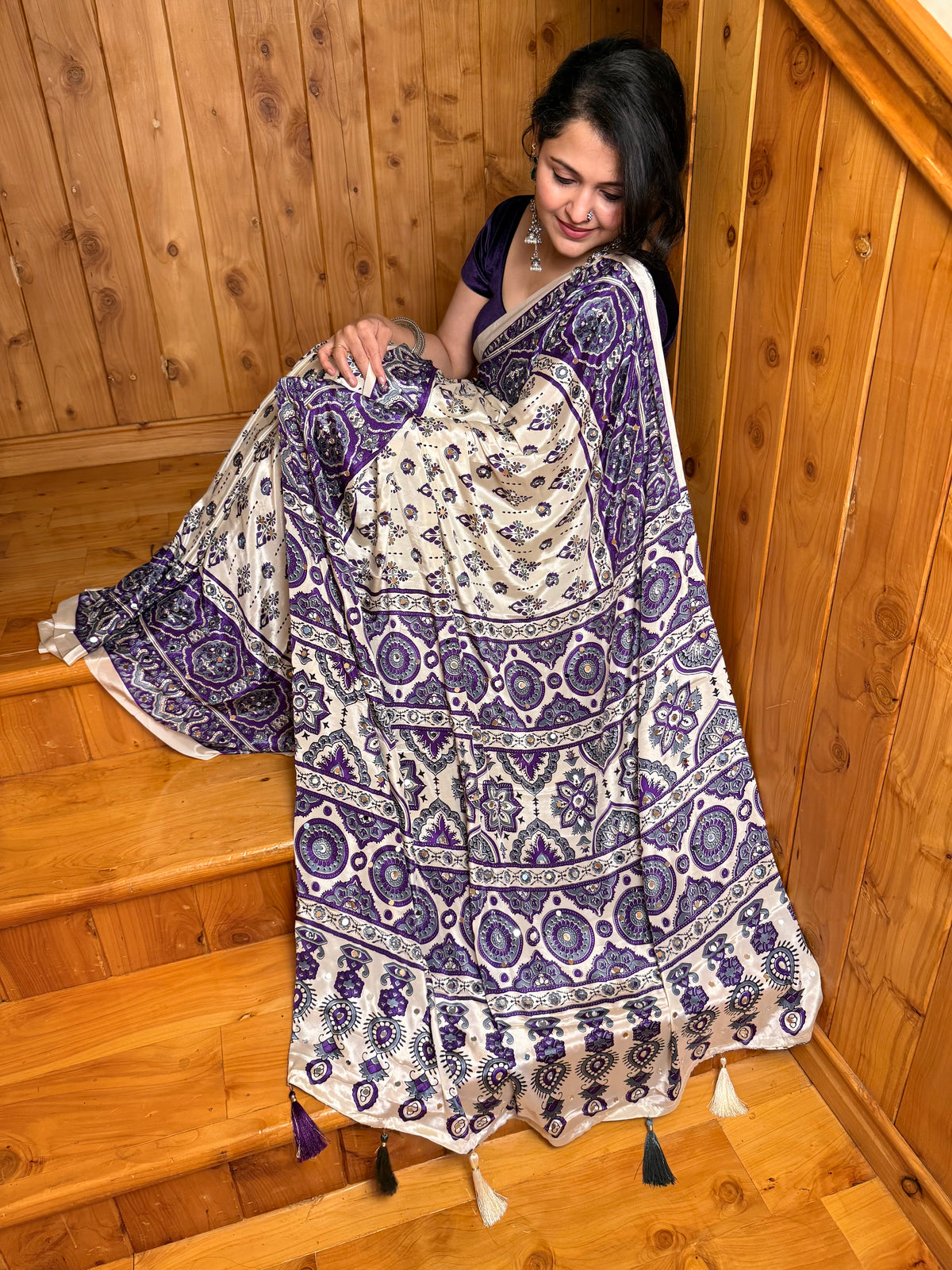 Ajrakh Satin Crepe